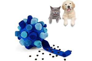 FOUVIN Palla da fiuto per Cani, Palla da Sniffing Mat Interattivi, Tappetino Snuffle per Cani, Giocattoli Puzzle per Cani Portatile, Addestramento Slow Food Giocattoli per Cani di Piccola Taglia Media