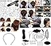 Umiwe(TM) Bun Maker Roller Braid Twist Elastics Pins Hair Design Styling Tools Kit ,Black With Umiwe Accessory