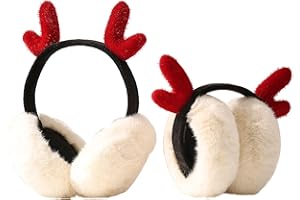 ‎MHWAN MHwan Ohrenwärmer Damen, Plüschiger und Flauschiger Ohrwärmer, Faltbarer süßer Ohrenschützer Damen, warm und kältebeständig, angenehm zu tragen, geeignet für Erwachsene und Kinder
