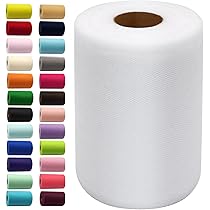 Rotolo Tulle Bianco 91m X 15 Cm - In Poliestere | Per Decorazioni Matrimoni, Feste E Fai Da Te - Foto 9