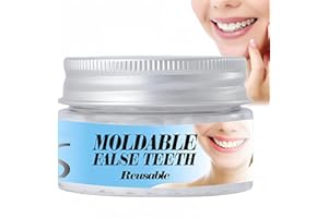 OUNTECHGLORY Temporary Tooth Filling Repair Kit with Denture Repair Beads - Quick Fix for Missing, Broken, or Chipped Teeth - Moldable Dental Beads for Emergency Dental Care