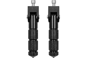 Tiardey 2 pièces Repose-Pieds de Moto universels pour Moto Voiture électrique 8MM Tige de Support Pliante à 90 degrés (Noir)