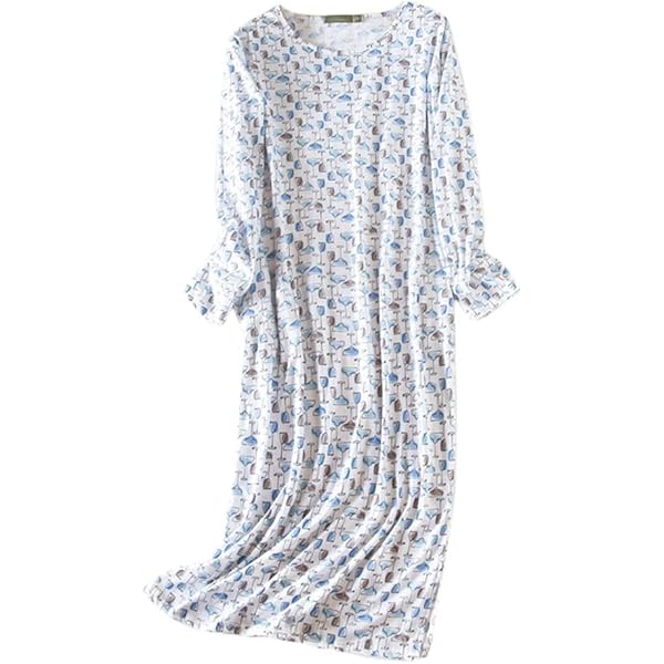 Chemise De Nuit Grande Taille à Manches Longues - Confort & Élégance Pour Femme Plus - Taille 40 à 54 - Modèles En Coton, Satin Et Soie
