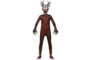 PITEVOTUR 99 Nights in the Forest Costume for Kids Deer Owl Monster Costume Horror Game Halloween Party Outfit Fancy Dress Up for 5-12 Years