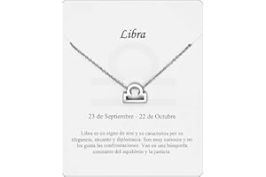 ONLY FAITH Collar Signo Zodiaco Acero Inoxidable hermosa Tarjeta Significado Signo Zodiacal Colgante Horóscopo Para mujer Regalo Cumpleaños