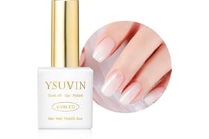 YSUVIN Smalto Semipermanente Bianco Latte, 15ml Lattiginoso Smalti Semipermanenti per Unghie Trasparente Soak Off Led Lampada Smalto Per Unghie Kit Manicure Per Ragazza Donne Regalo
