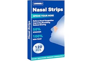 LMOHBJ 120 Stück Nasenpflaster Schnarchen, Nose Strips Nasal Strips Verbesserter Typ Nasenpflaster Besser Atmen Gut Anti-Schnarchen, Nicht Schnarchende Pflaster Verbessern die Atmung