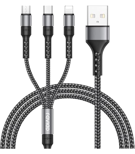 EWANTO Ladekabel – USB-A Auf Micro USB, 1 M, Pink, Geflochten – 3A Schnellladung & Datenübertragung
