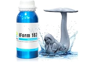 YOUSU iForm 183 Gray Water Washable 3D Printer UV-Resin Rapid LCD UV-Curing Resin 405nm Photopolymer Resin for LCD 3D Printer 500g.