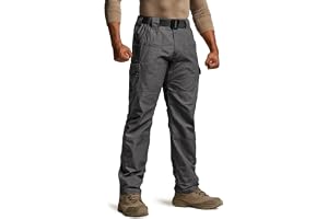 CQR Men's Outdoor Work Pants, Lightweight Water Resistant Tactical Hiking Pants with Utility Pockets for EDC Travel