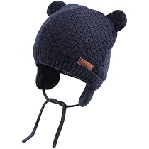 2 Paires Moufles Bébé Anti-perte Avec Cordon - Laine Douce, Motif Cerf, 0-3 Ans
