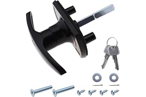 The Lord of the Tools Cerradura de puerta de garaje de 18 mm, barra en T, eje de 50 mm, compatible con puerta de garaje Cardale Henderson Merlin