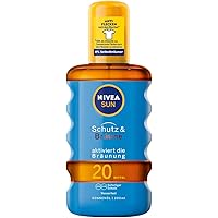 NIVEA SUN Sonnenöl-Spray, Lichtschutzfaktor 20, Sprühflasche, Schutz und Bräune, 200 ml