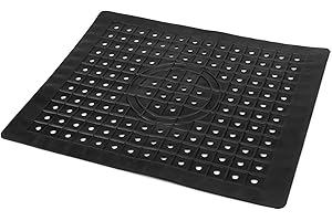 GEBAUM Alfombrilla Protectora para Fregadero de Cocina, 12,4 × 10,3 Pulgadas, Color Negro, para Fregadero, para baño, Cocina