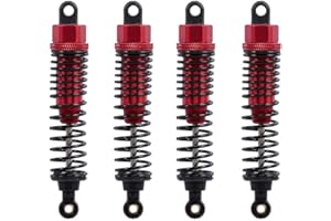 Hensych - Juego de 4 amortiguadores de metal ajustables de 60 mm, 85 mm, 100 mm, delanteros y traseros para coche teledirigido 1/10, para todoterrenos tipo SCX10 TRX4 D90
