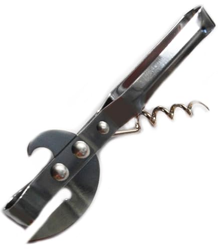 Professionele handmatige blikopener, 3-in-1 roestvrijstalen