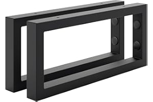 HOLZBRINK Supporti per mensole in metallo 35x15 cm HLA-A (2 pz) | Reggimensole da muro, staffe per mensole lavabo da appoggio, o soggiorno | Colore: Nero