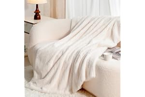 ‎ASHANLAN AShanlan Kuscheldecke Decke Sofa Warme Wohndecke 150x200 Weiß Sofadecke Couchdecke Wolldecke Kuscheldecken Plüschdecke Überwurfdecke Plüsch Decke Blanket für Bett Sofa Couch