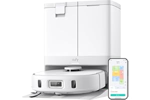 eufy X10 Pro Omni Robot Vacuum Cleaner With Mop, Incredible Suction, Dual Mops with 12 mm Auto-Lift and Carpet Detection, AI Obstacle Avoidance, Auto Mop Washing&Drying, Self-Emptying, Self-Refilling