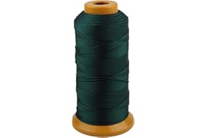 MCFANBE Corde en Nylon Torsadée Corde de Ficelle pour Marquer des Projets de Bricolage de Jardinage Crafting Maçonnerie (1mm-656 Feet, Vert foncé)