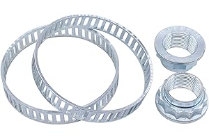 HouYeen 2 Set Rear ABS Ring and Drive Shaft Hub Nut for B-MW 1 3 5 Z4 Series E34 E36 E46 E81 E82 E85 E86 E87 E88 E90 E91 E92 F30 F31