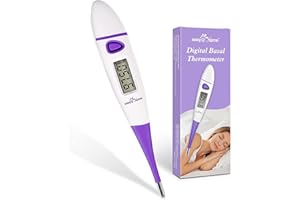 Thermomètre Basal Digital Easy@Home pour la Prédiction de la Fertilité et le Suivi de la Température - Thermomètre Basal Précis avec l'APP Premom Violet