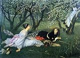 Das Museum Outlet – Springtime von Tissot, gespannte Leinwand Galerie verpackt. 29,7 x 41,9 cm