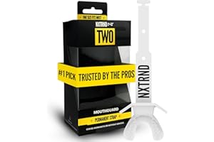 NXT NXTRND Nxtrnd Two Football Mundschutz, Fußballmundstück mit Band, passend für Erwachsene & Jugendliche (Weiß)