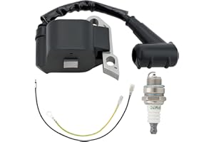 QIAOMIAO 1130 400 1302 Zündspule MS170 mit Zündkerzen kompatibel für Stihl 017 018 MS170 MS180 Kettensägenteile