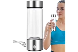 Ahuuen Générateur D'hydrogène | Bouteille d'eau Riche | Machine À Eau Hydrogène | Générateur De Bouteille d'eau D'hydrogène | Loniseur d'eau en Verre pour Sports De Plein Air, Voyage | 420ml