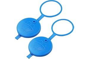 EASYKEENECOM Screen Wash Cap,Plastic Replacement Car Washer Bottle Cap 2 Pack 53mm, Automobile Washer Wiper Cleaning Fluid Bottle Cover