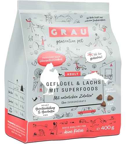 GRAU - Het Origineel - Natvoer Voor Katten Kalkoen & Lam 6x400g | Graanvrij, Licht Verteerbaar