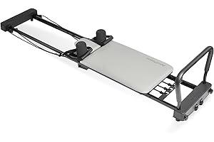 AeroPilates Reformer 287 - Pilates Reformer Workout Machine for Home Gym - Pilates Reformer with 3 Resistance Cords - Up to 300 lbs Weight Capacity