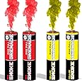 EXCLUSIVE ONLINE Pack of 4 Ring Pull Smoke Grenades with Ideal for Paintball Weddings Photoshoots & Special Effects, 2 Mixed Colour Pack (2 Red & 2 Yellow)