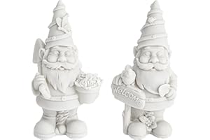 BRIGHT CREATIONS 2-Pack of Garden Gnome Paint Your Own, Polyresin, 13 cm
