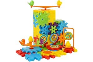 FAIRTRADE UK IQB-24 81pc Kids IQ Builder Game Building Blocks Gear Cogs Jigsaw Toy