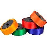 ATWOZEE Multicolour Satin Curling Ribbon's Roll - Pack of 5 (10 Meter Each)