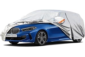 Kayme Bâche Voiture Étanche Respirante Compatible avec 2004-23 BMW 1 Series(E87/E81/F20/F21/F20/F40), Hayon Housse de Protection Voiture Extérieur, Contre Pluie Soleil Poussière avec Zip.
