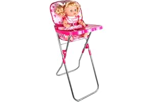 AIYING Jeu poupée, Accessoires pour poupées, Jouet Berceau Poussette Chaise Haute Balançoire pour Poupées Ours en Peluche, Jouet pour Poupées Nurserie Cadeau pour Filles (Poupée Non Incluse)
