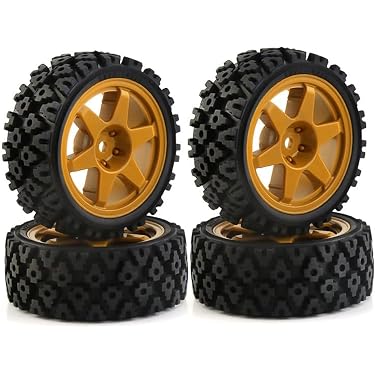 Set Di 2 Ruote In Schiuma Preincollate NHX SH35 Per Auto RC 1/10, Colore Giallo – Alte Prestazioni - Foto 2