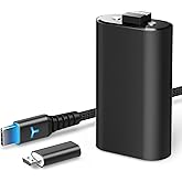 Batería de Controlador Xbox One/Xbox Series X S con Cable de Carga USB C de 3M y Adaptador Micro USB Batería Recargable del K