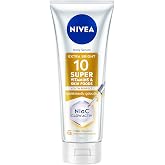 NIVEA Super10 Serum Etkili V&uuml;cut Losyonu SPF15 170 ml, Aydınlatıcı, Sıkılaştırıcı, Nemlendirici, C Vitamini, Niasinamid