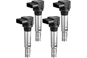 VEVOR Bobina de Encendido 4 uds, con Audi A1, A3, Seat Alhambra, Altea, Córdoba, Ibiza, León, Toledo, Volkswagen Golf, Polo, Tiguan, Vento, Audi 1.4 T, 1.8 T, 1.6 L y Volkswagen 1.4 L y 1.6 L