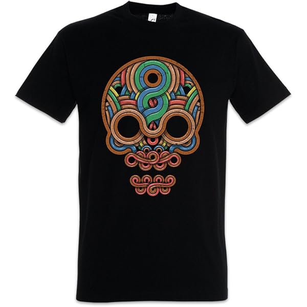 Urban Backwoods Mayan Sun T-Shirt For Men | Premium Heavy Cotton Tee With Photo-Realistic Print - View #6