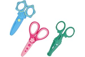Linkbro Sicherheitsschere für Kinder, 3 Stück, Papierschere mit Kunststoffklinge, Vorschulkindergartenschere, Anfängerschere, DIY-Bastelschere für Kinder ab 2 Jahren