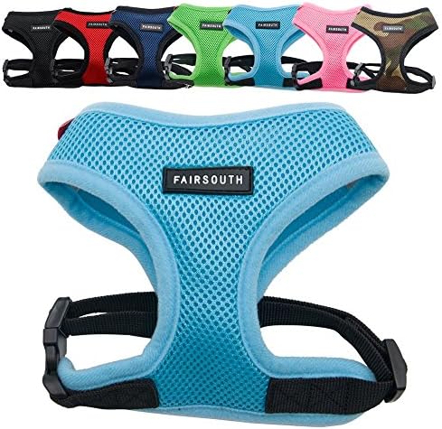 FAIRSOUTH Soft Air Mesh Harness for Dogs/Puppies