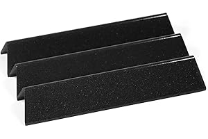 FIRXZYMZ 7635 Porzellanemaille Flavorizer Bars für Weber Spirit I II 200 Serie, Spirit E-210 E-220 S-210 S-220 (mit vorderen Bedienelementen) 38,9cm Hitzeschild Brennerabdeckung für Spirit II 200 GS4