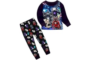 shumintaojin Boys' pajamas Fashion clothing T-shirt+pants Game cartoon costume nightgown sleepcoat nightwear 6-12Years