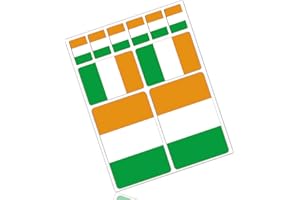 Biomar Labs® 10 x zestaw naklejek winylowych kalkomanie Irlandia Irlandia flaga narodowa samochód motocykl kask D 29