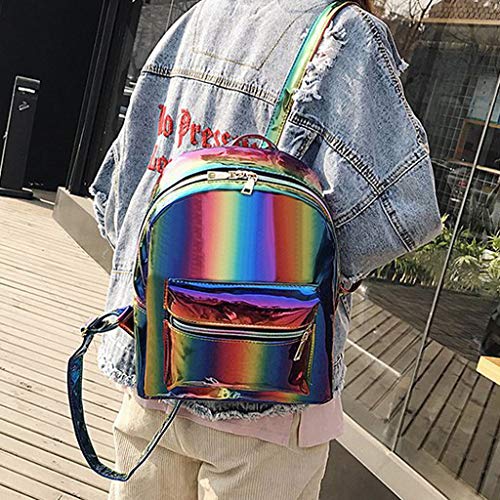 Trousse Holografica Effetto Laser Rosa – Astuccio Per Pennelli Trucco, Penne, Scuola, Beauty Case – 19x9x6 Cm, Impermeabile, PU